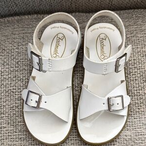 FootMates White Girls' Double Buckle Sandals